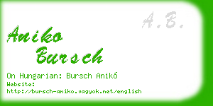 aniko bursch business card